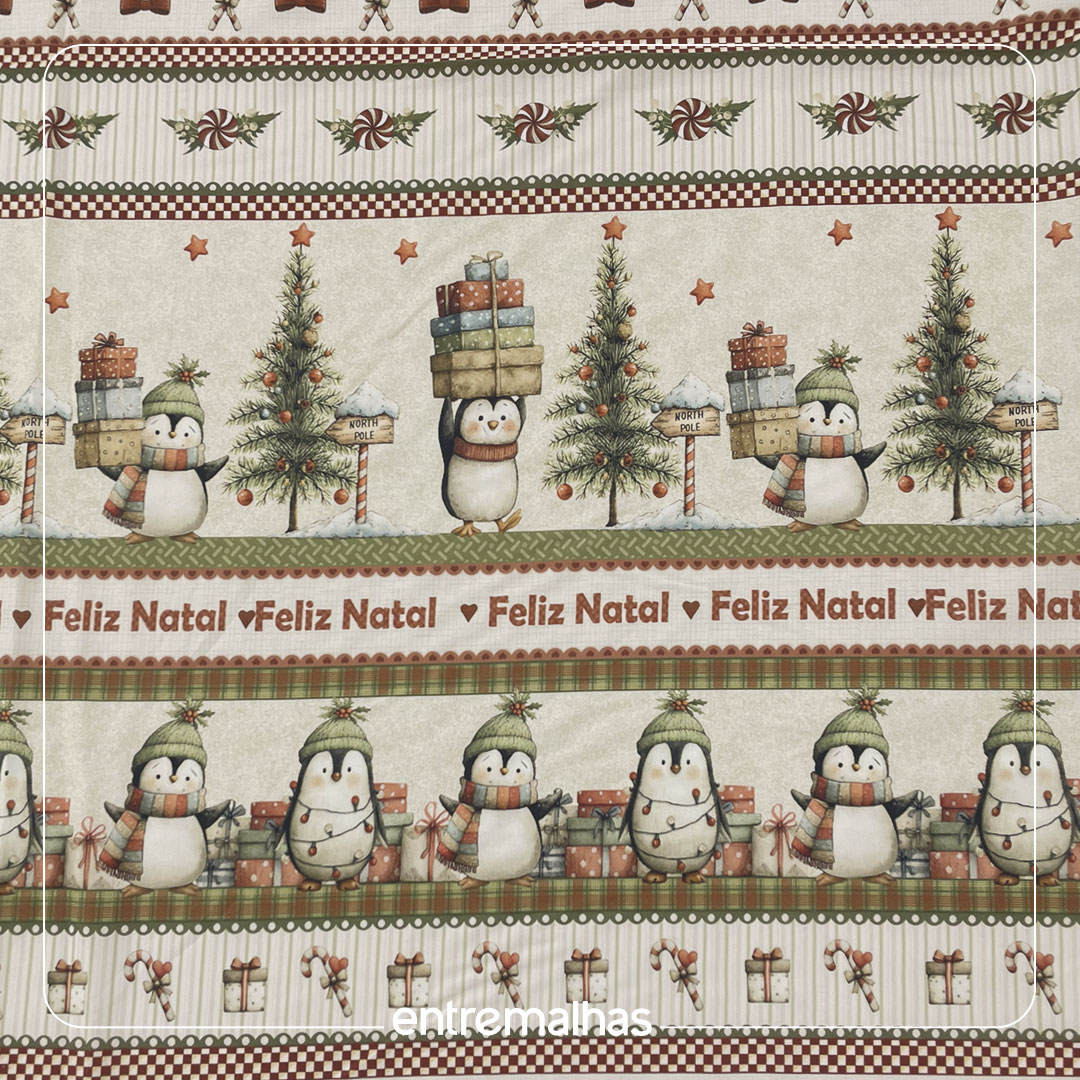 Tecido Natal/Vintage - Estampado Ref.:860076