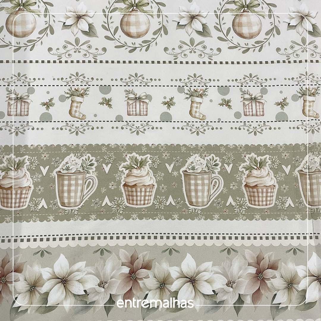 Tecido Natal/Vintage - Estampado Ref.:860076