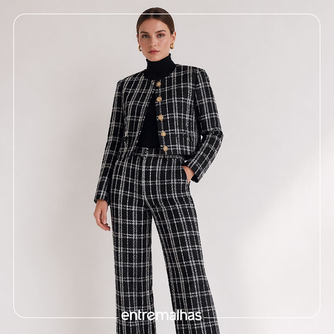 Tecido Tweed Bottega - Branco Ref.: 860022