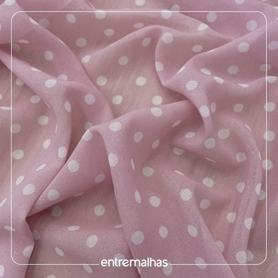 Tecido Crepe Chiffon Animal Skin - Rosa Ref.:722203