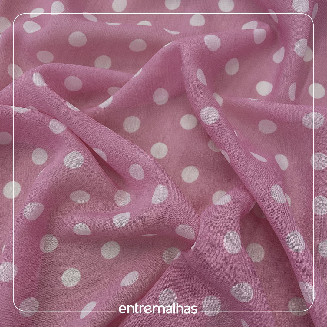 Tecido Crepe Chiffon Animal Skin - Rosa Ref.:722203