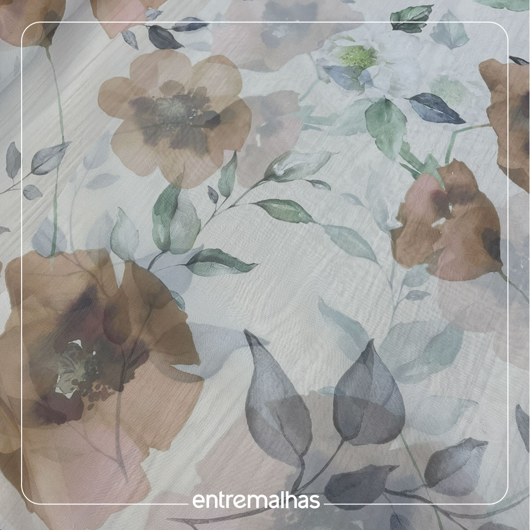 Crepe Seda Premium - Estampado Ref.: 722204