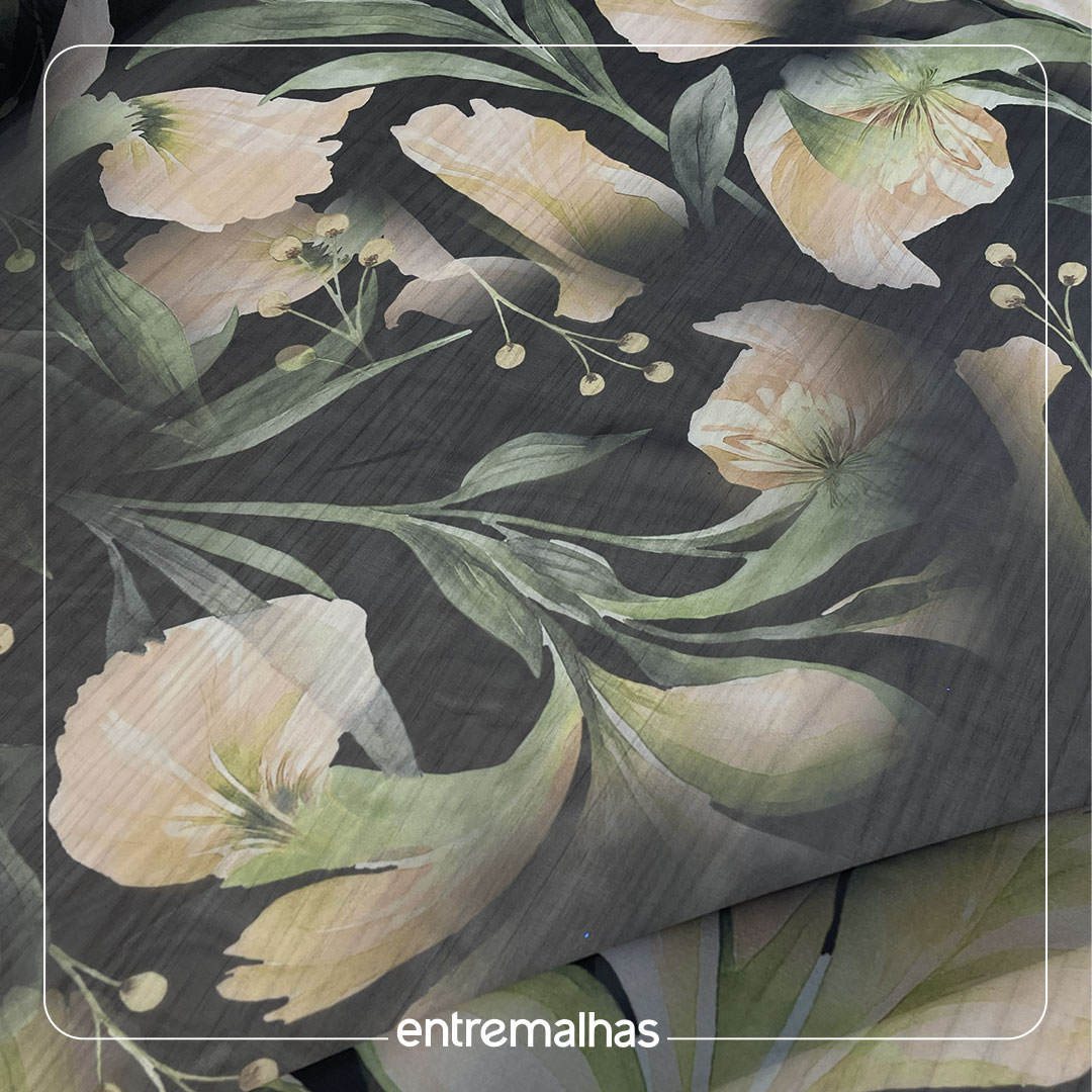 Crepe Seda Premium - Estampado Ref.: 722204