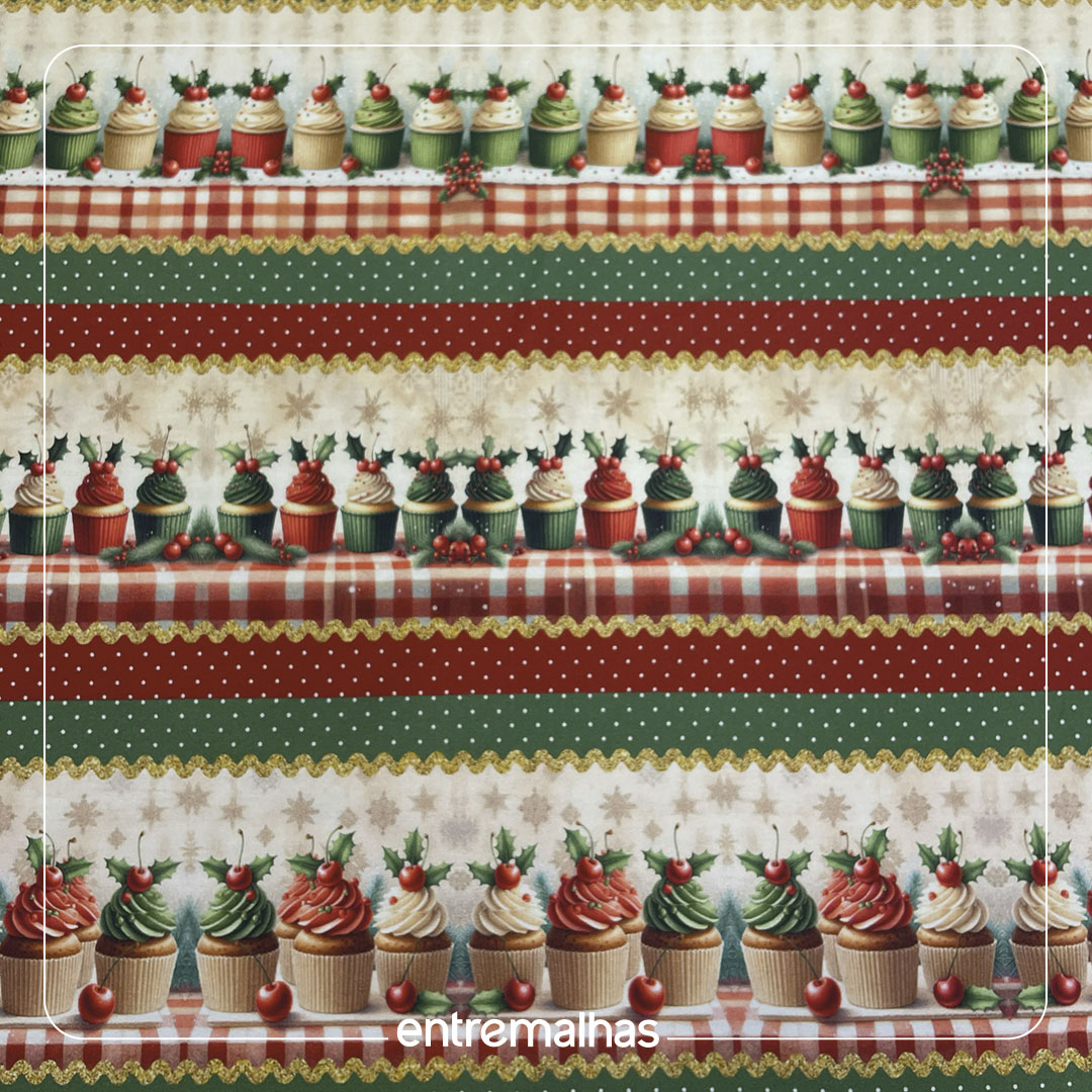 Tecido Tricoline Natal - Estampado Ref.:858136