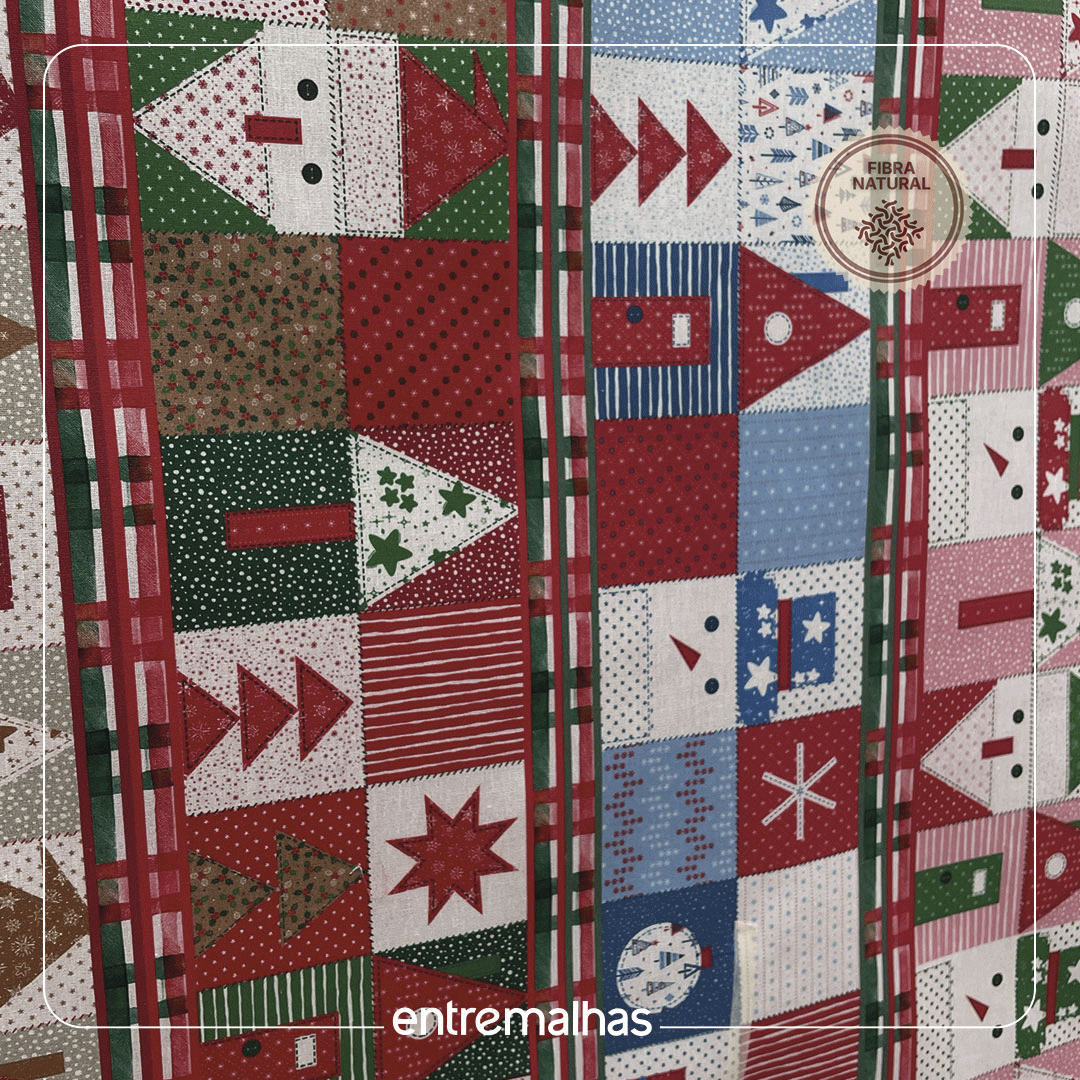 Tecido Tricoline Estampado - Natal Ref.:858324