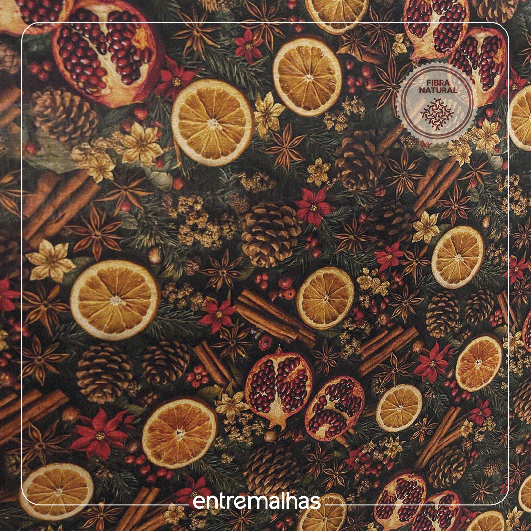 Tecido Tricoline Estampado - Natal Ref.:858324