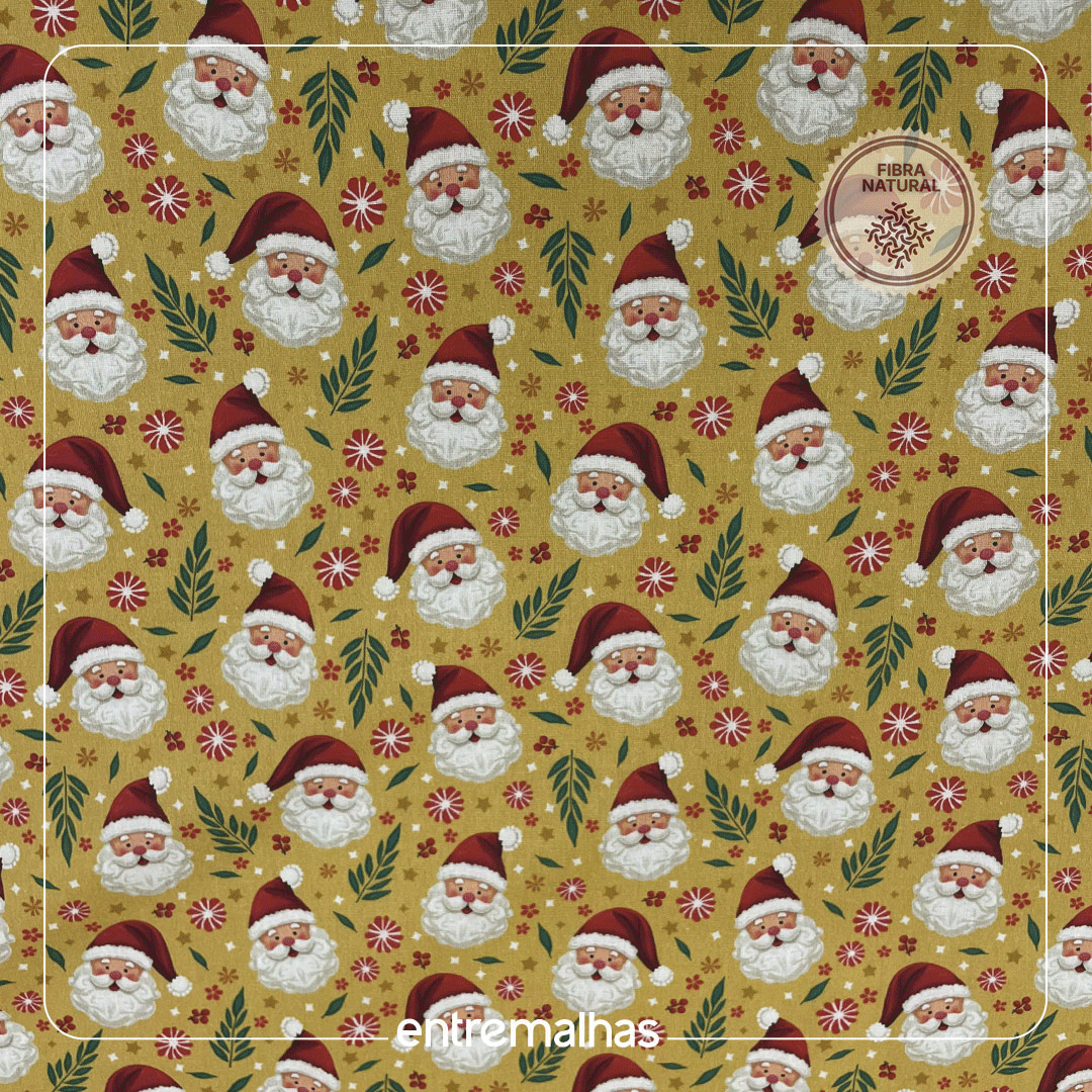 Tecido Tricoline Estampado - Natal Ref.:858324