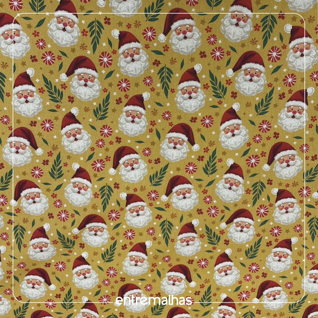 Tecido Tricoline Estampado - Natal Ref.:858324