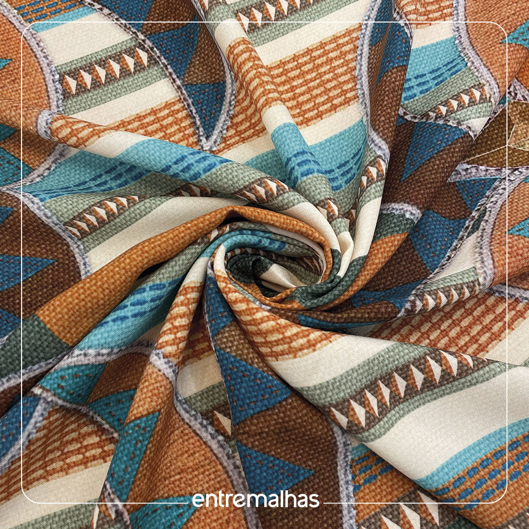 Tecido Viscose Estampada - Ref.:859317
