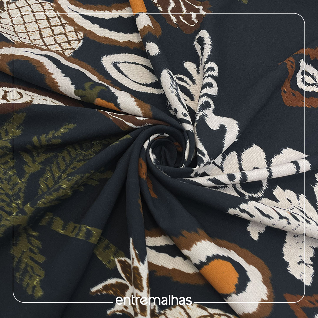 Tecido Viscose Estampada - Ref.:859317