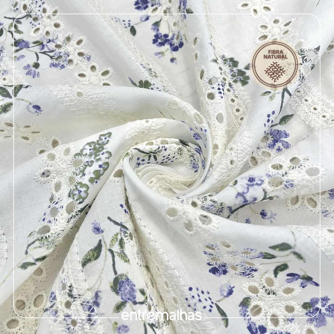 Tecido Laise Fiorenza - Floral Ref.:860086