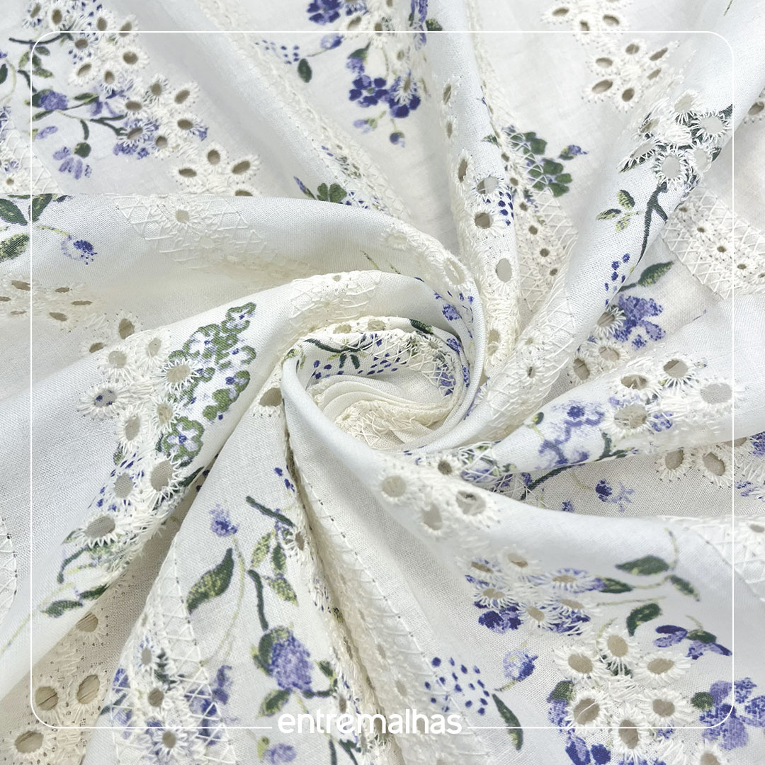 Tecido Laise Fiorenza - Floral Ref.:860086