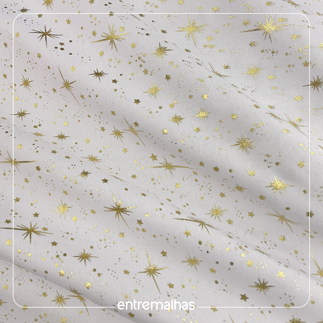 Tecido Natal Glitter - Branco Ref.:860093