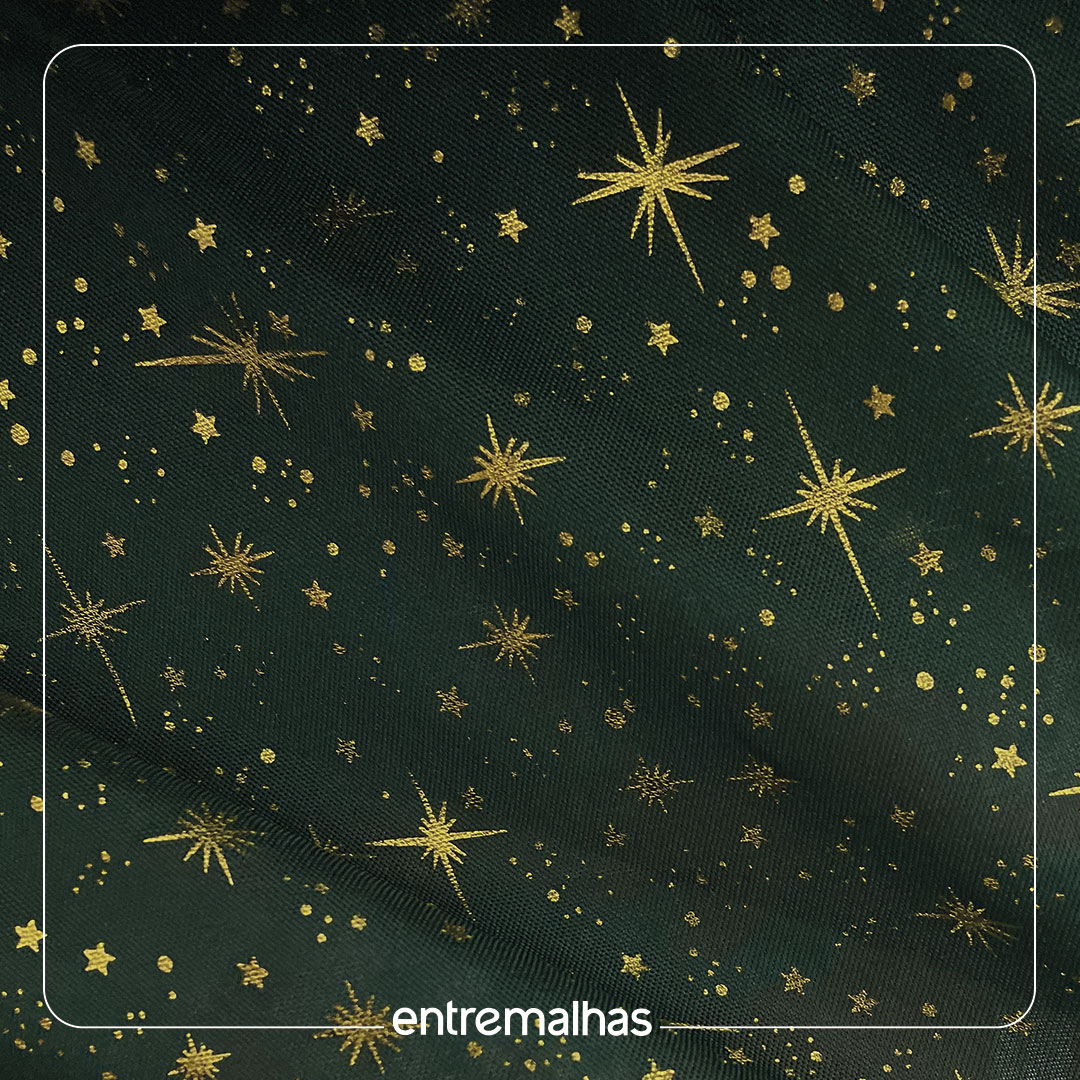 Tecido Natal Glitter - Verde  Ref.:860093
