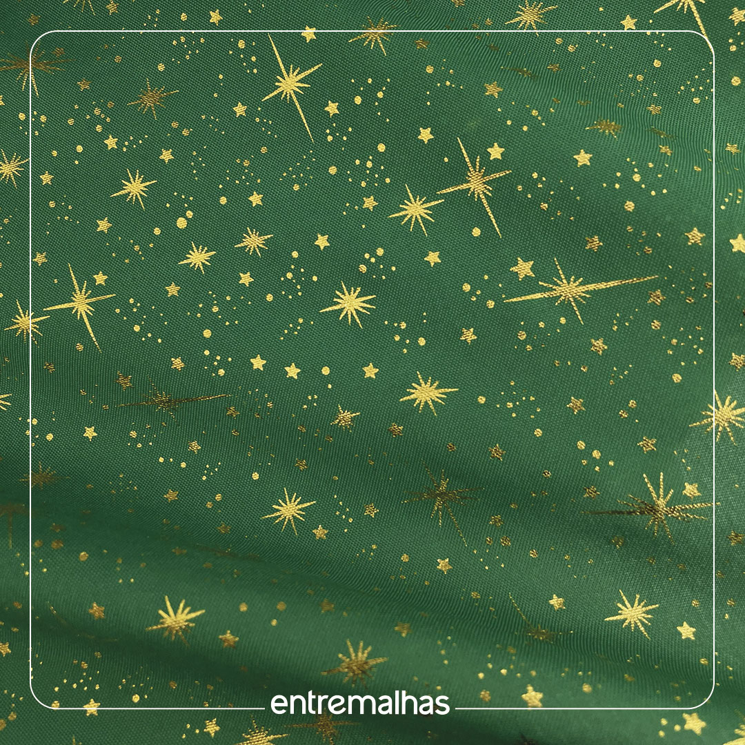 Tecido Natal Glitter - Verde  Ref.:860093