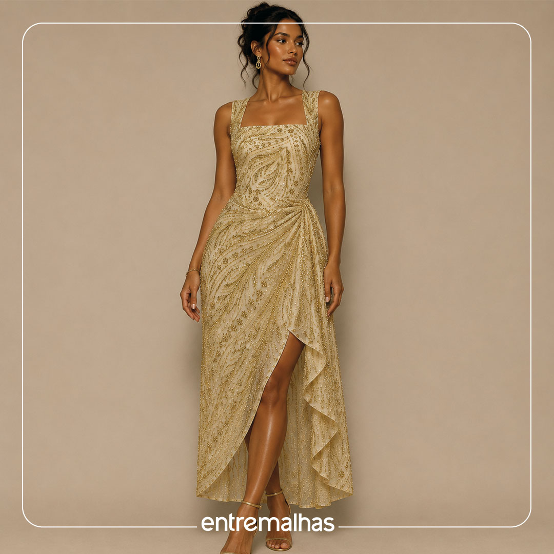 Renda Tule Paete - Dourado Ref.: 814273