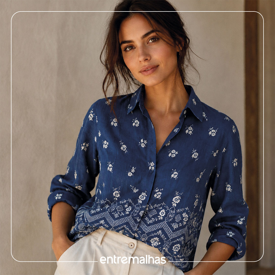 Tecido Denim Bordado Geralde - Azul Ref.:860090