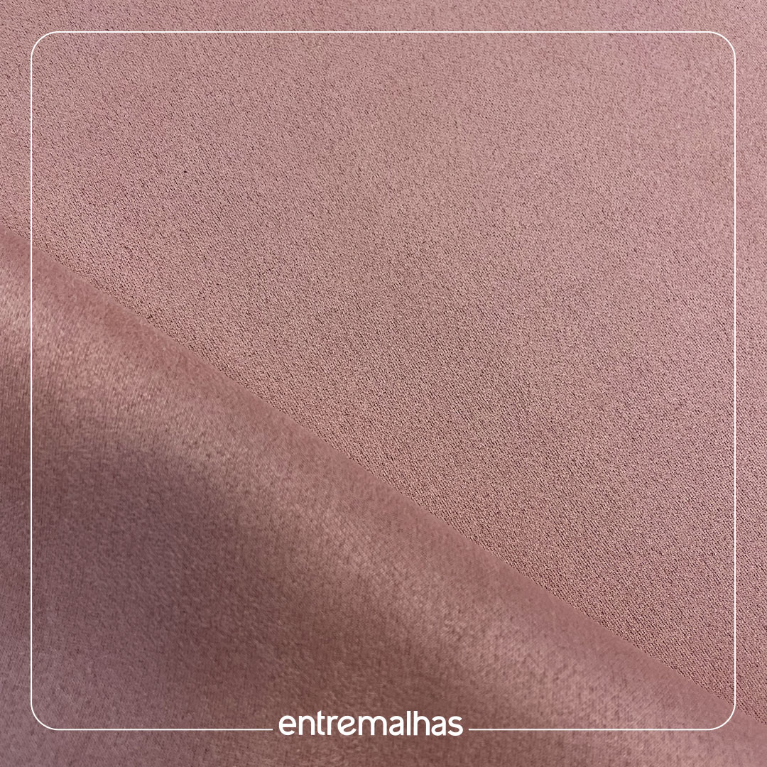 Malha Scuba Suede - Rosa Ref.:320531