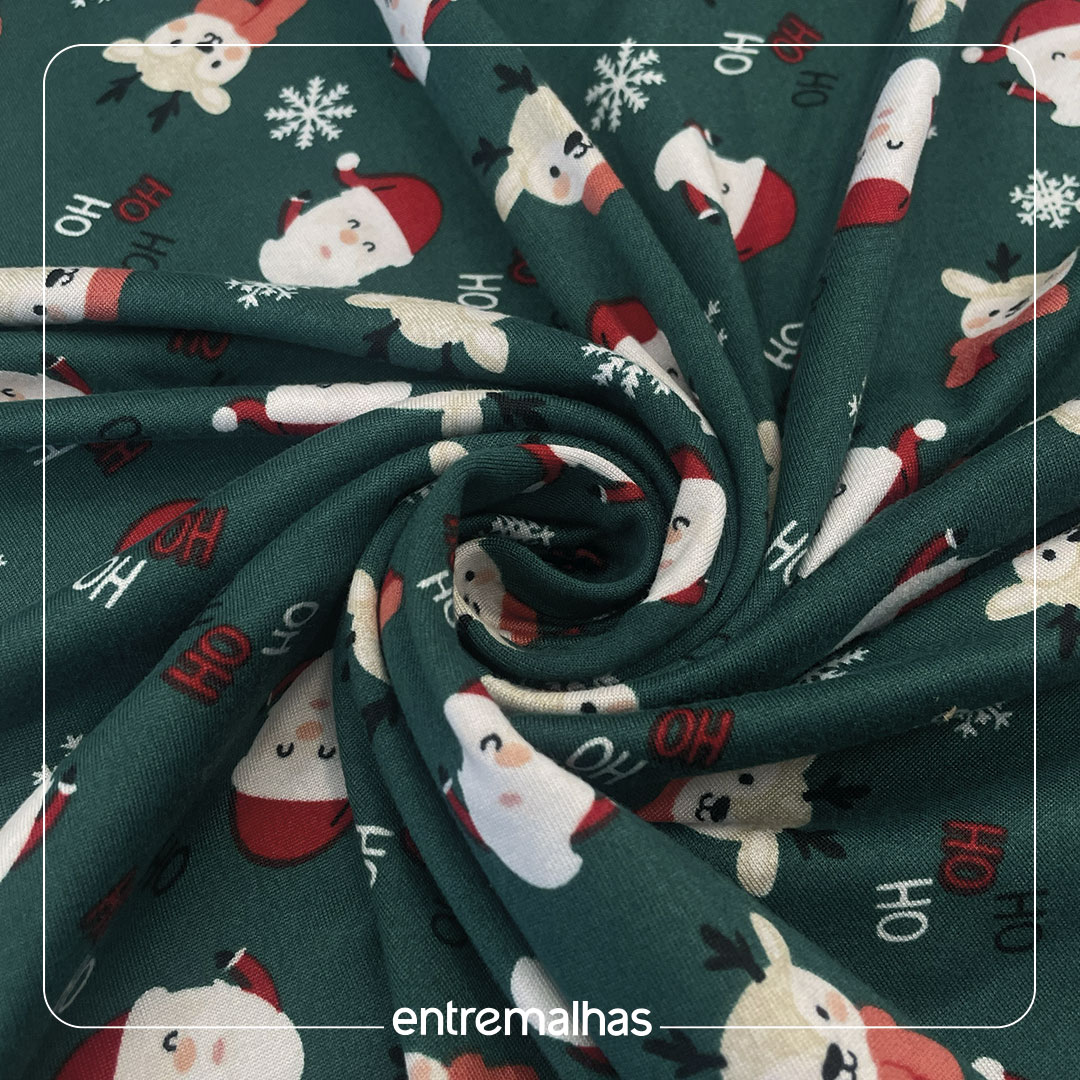 Malha Suede Natal - Estampada Ref.:330202