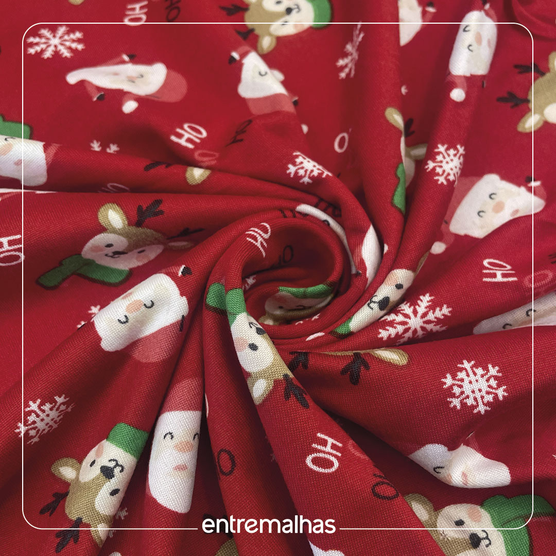 Malha Suede Natal - Estampada Ref.:330202