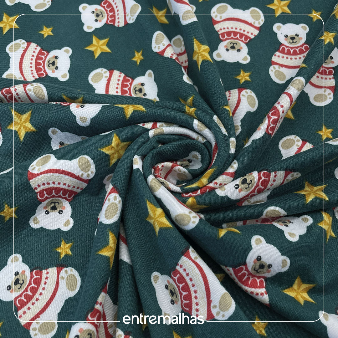Malha Suede Natal - Estampada Ref.:330202