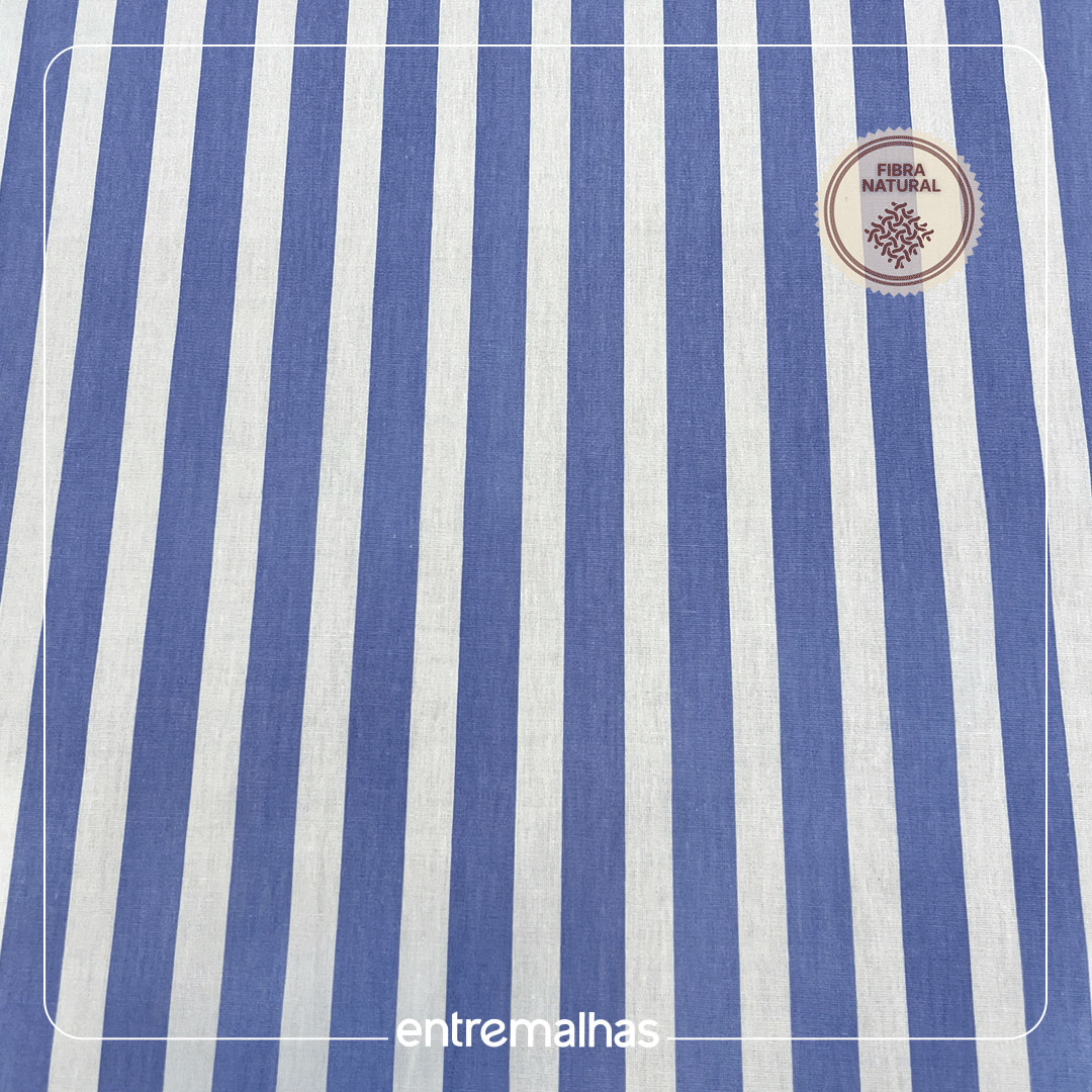 Tecido Tricoline Estampado - Listrado Ref.:858324
