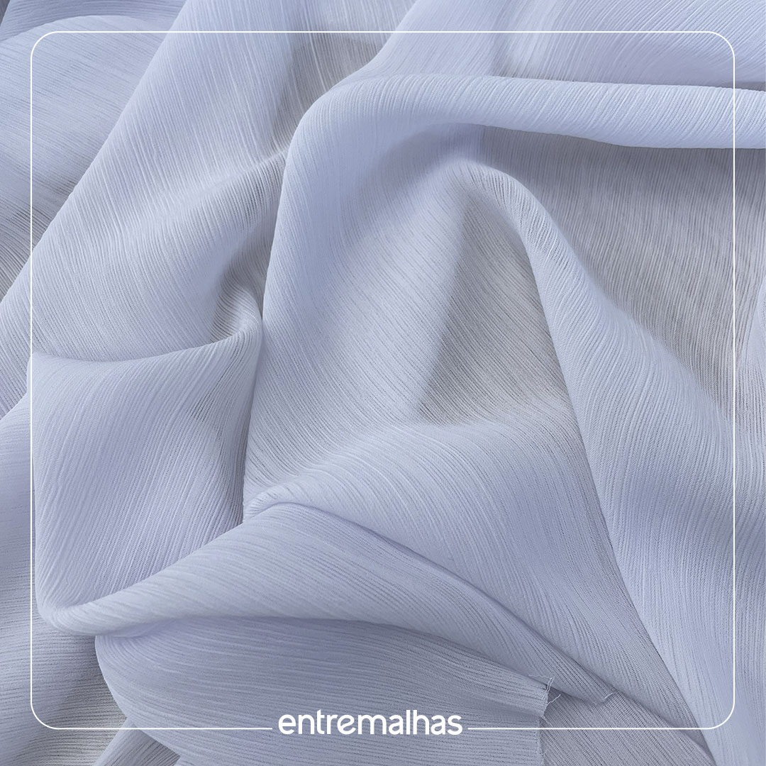 Tecido Bamboo Crinckle - Branco