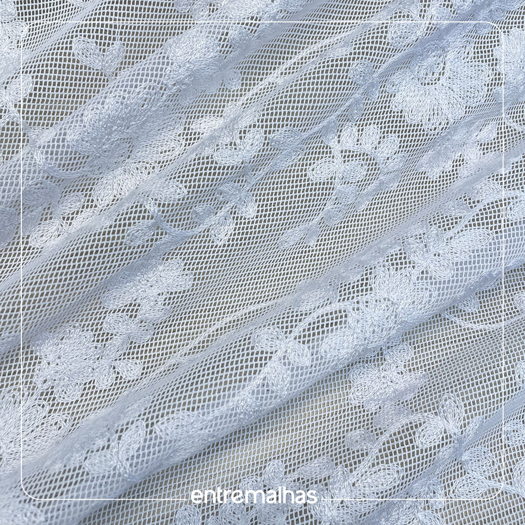 Tecido Embroidery Campestre - Branco Ref.: 860099