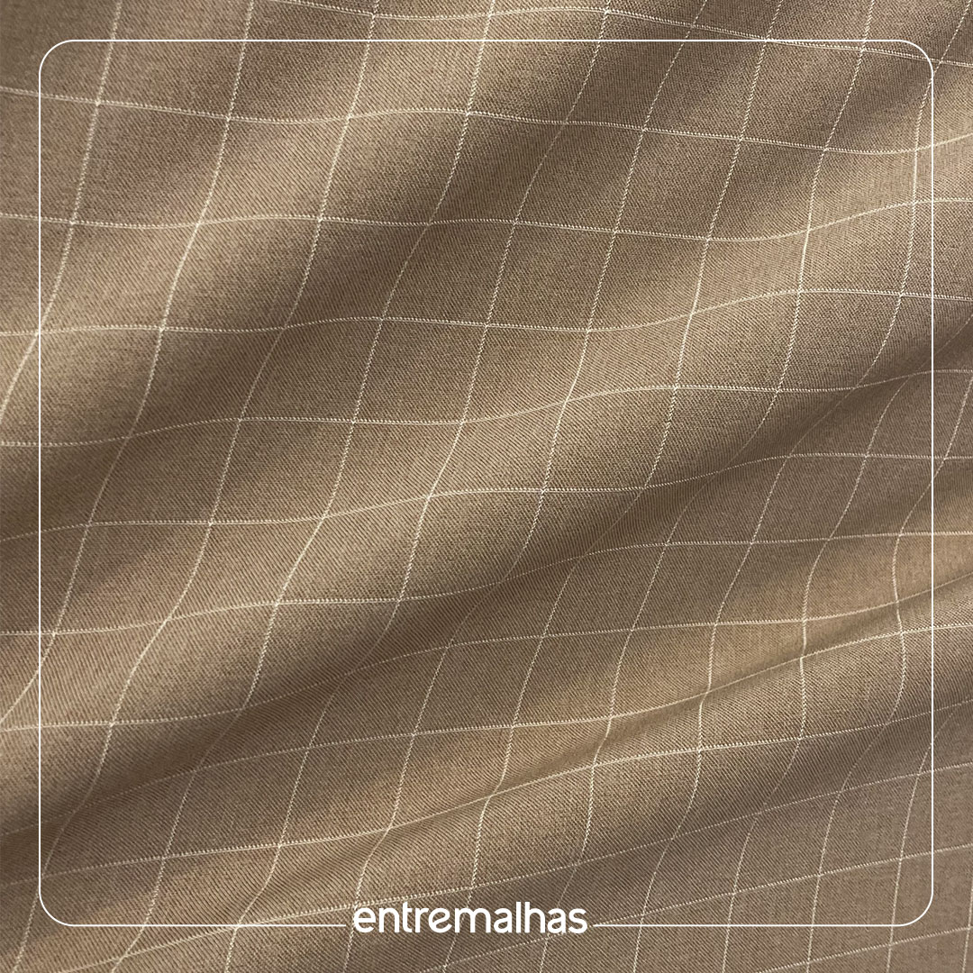 Tecido Alfaiataria Twill Melange - Bege Ref.:860105