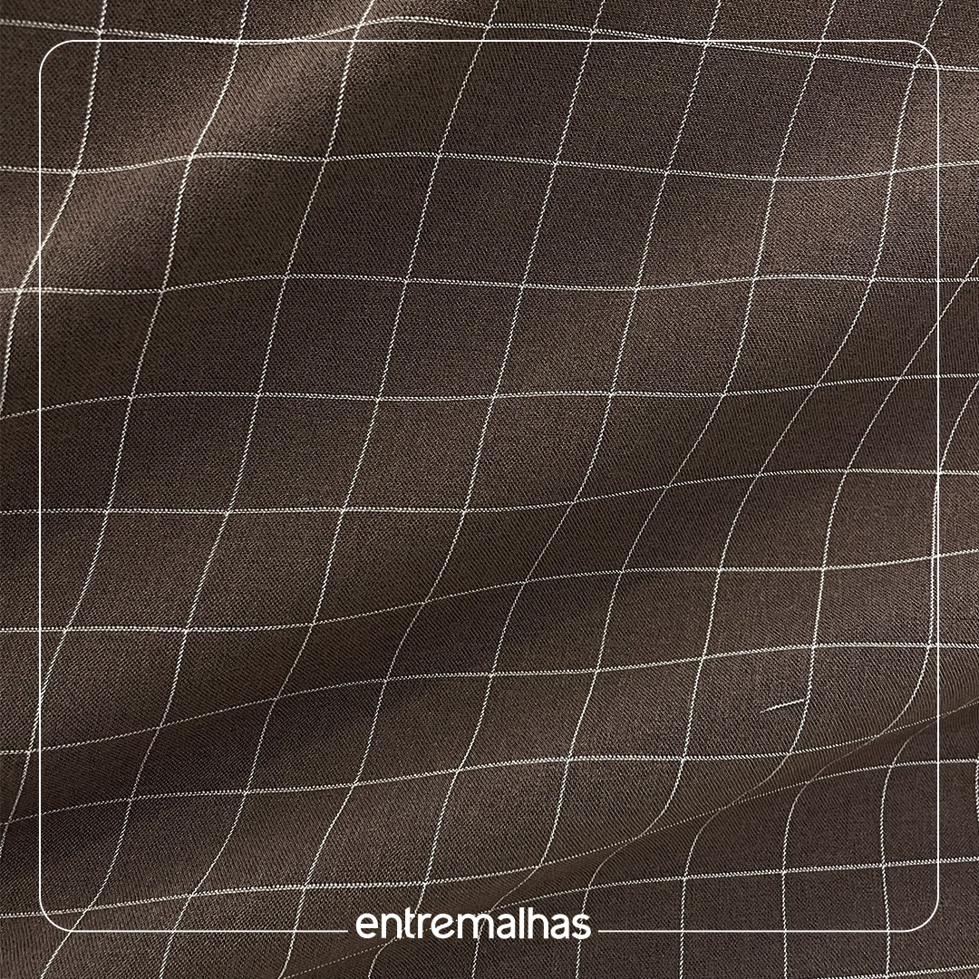 Tecido Alfaiataria Twill Melange - Marrom Ref.:860105