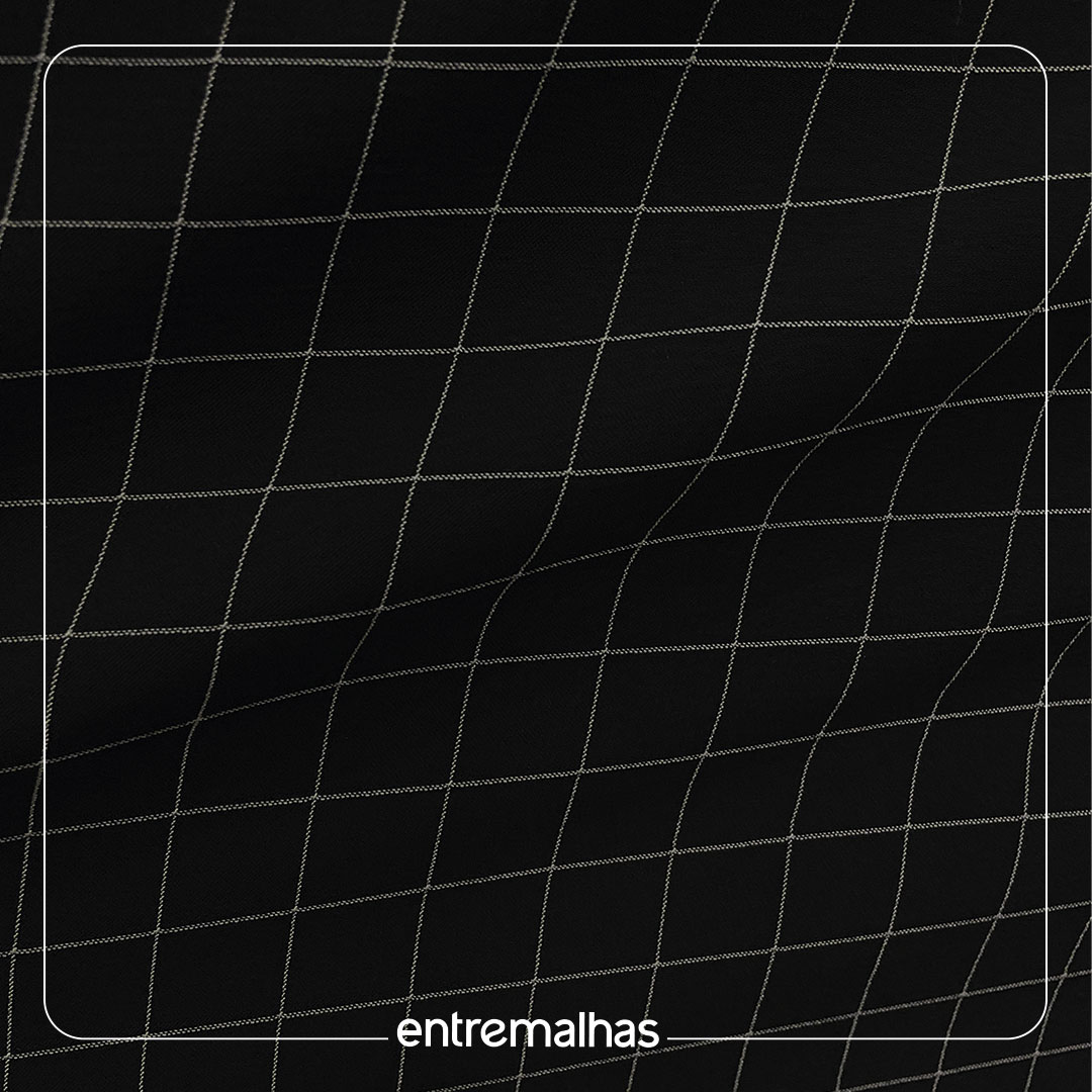 Tecido Alfaiataria Twill Melange - Preto Ref.:860105