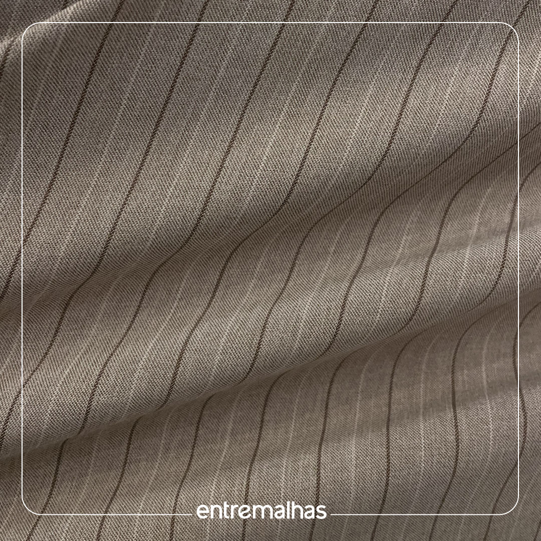 Tecido Alfaiataria Twill Melange - Bege Ref.:860105