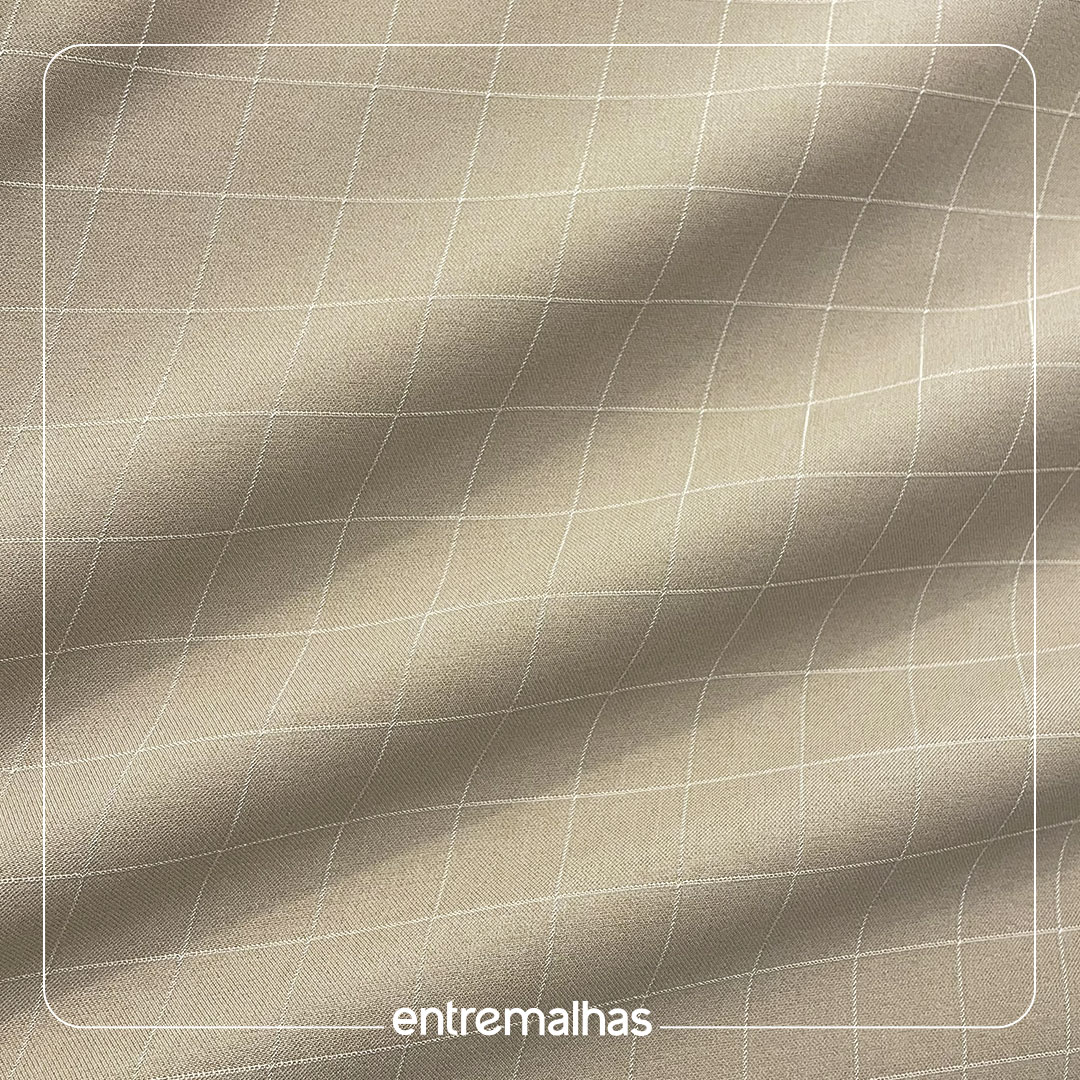 Tecido Alfaiataria Twill Melange - Bege Ref.:860105