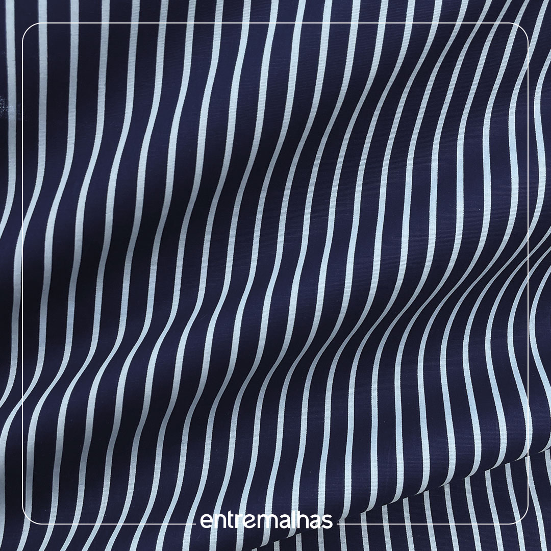 Tecido Cotton Breeze Listrado - Azul Ref.:860106