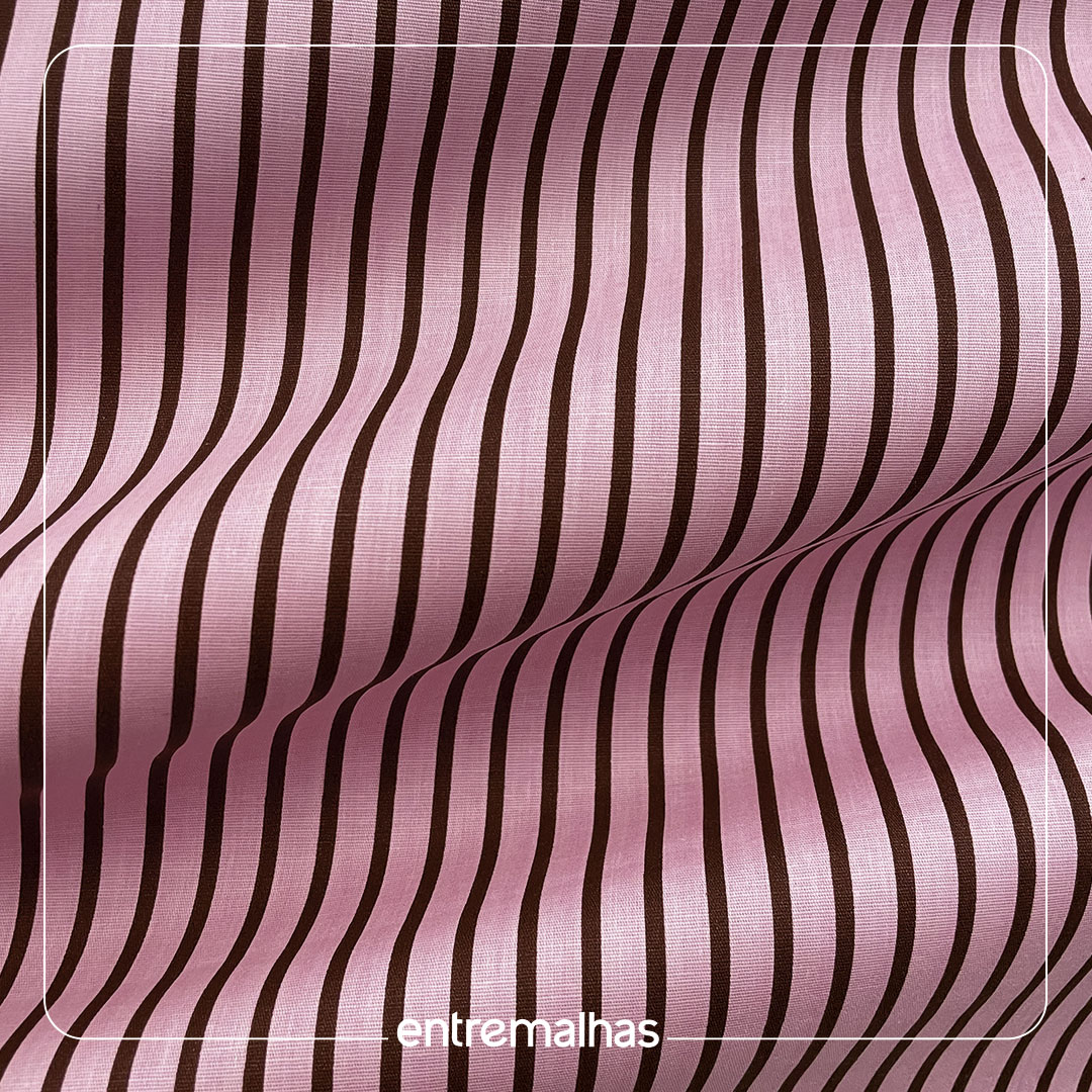 Tecido Cotton Breeze Listrado - Rosa Ref.:860106