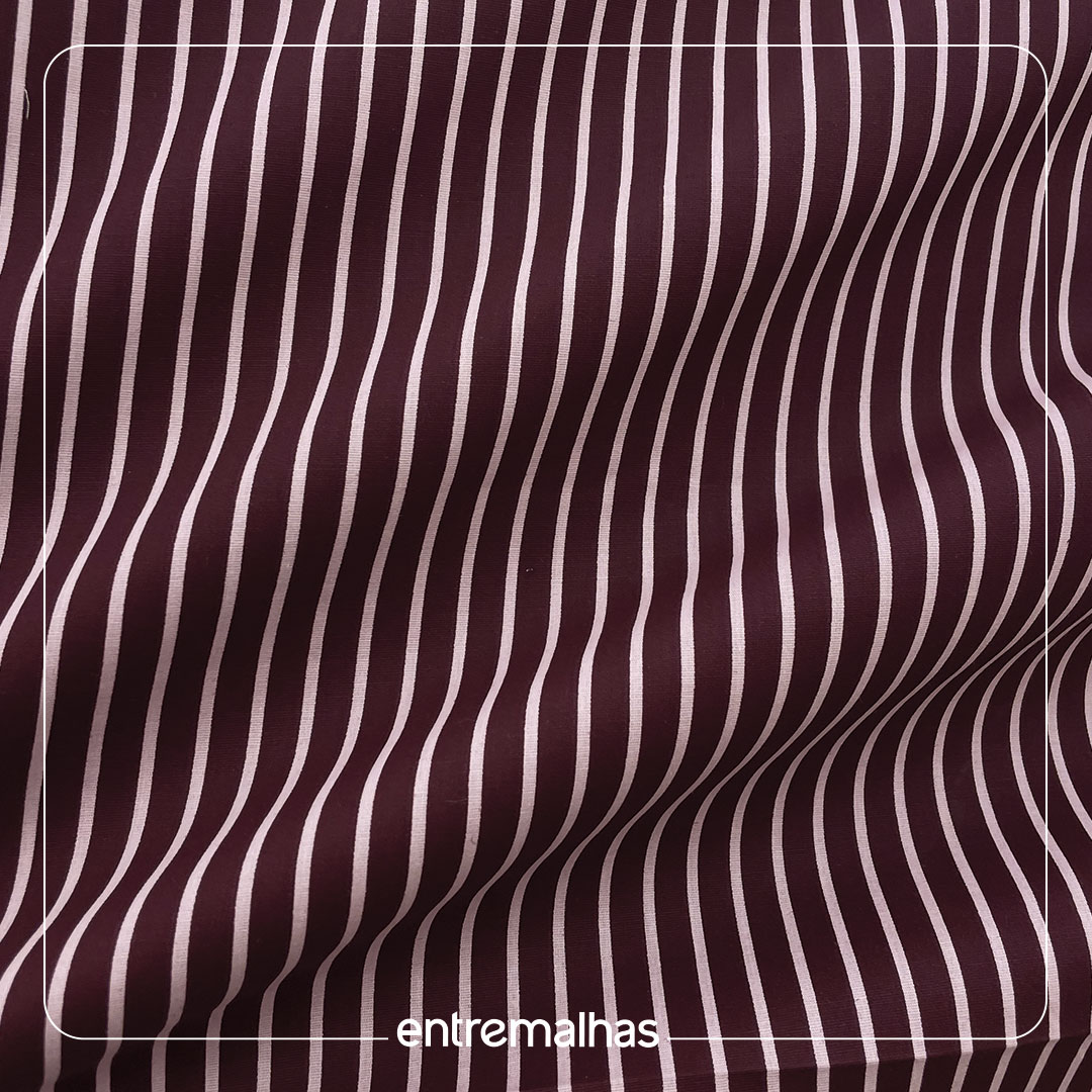 Tecido Cotton Breeze Listrado - Bordo Ref.:860106