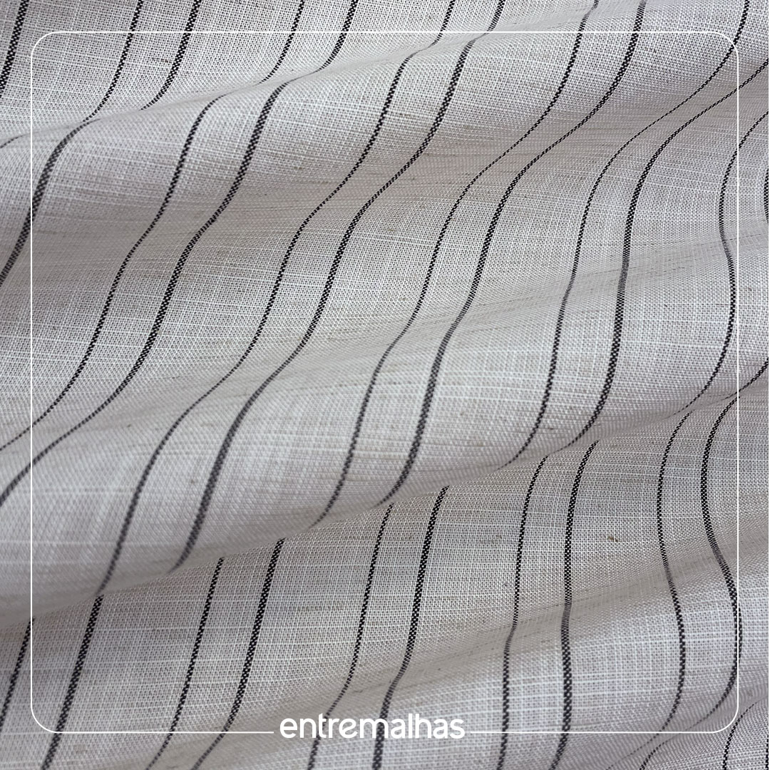 Tecido Camisaria Linenlyocell - Listrado Ref.: 860107