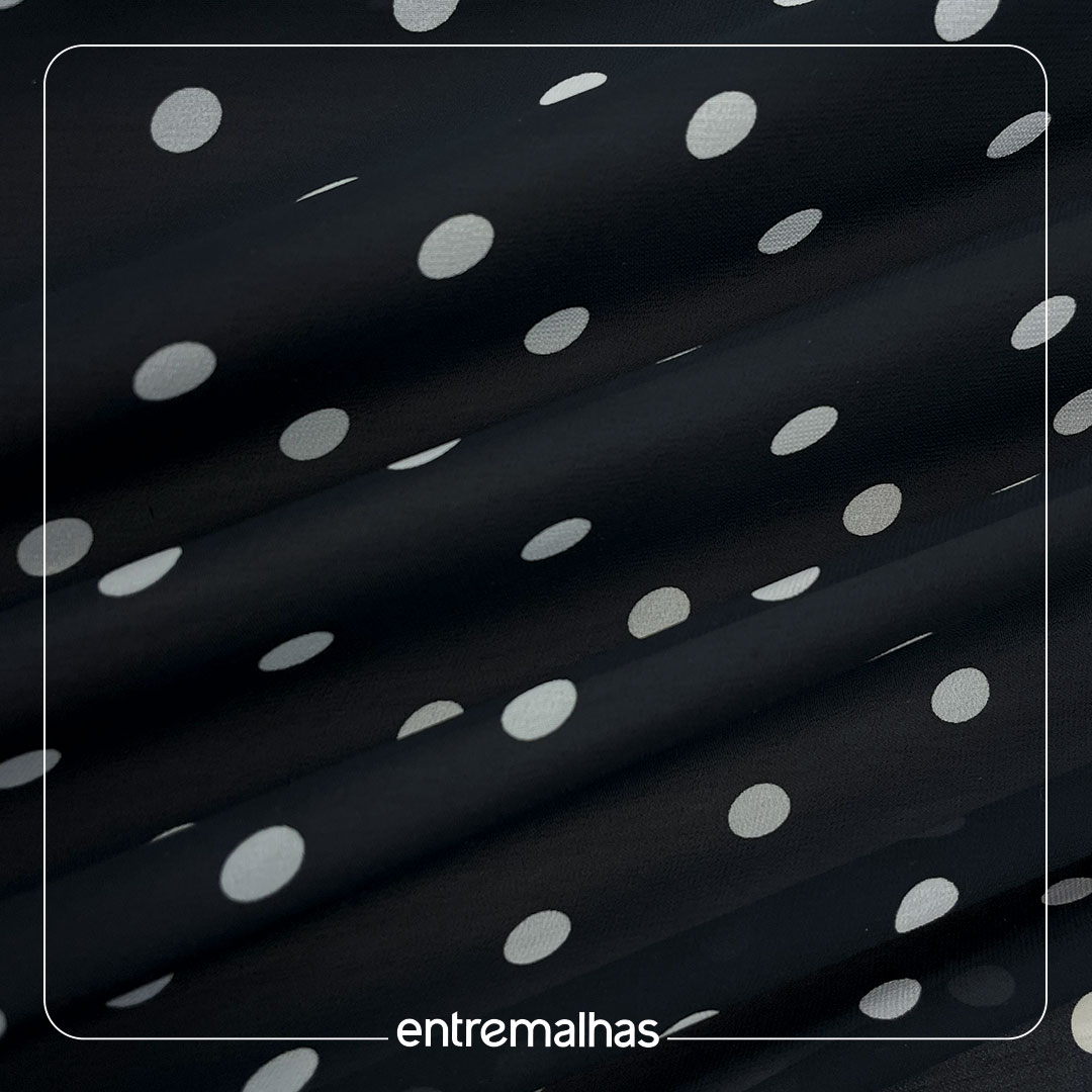 Tecido Crepe Chiffon - Preto Ref.: 722186