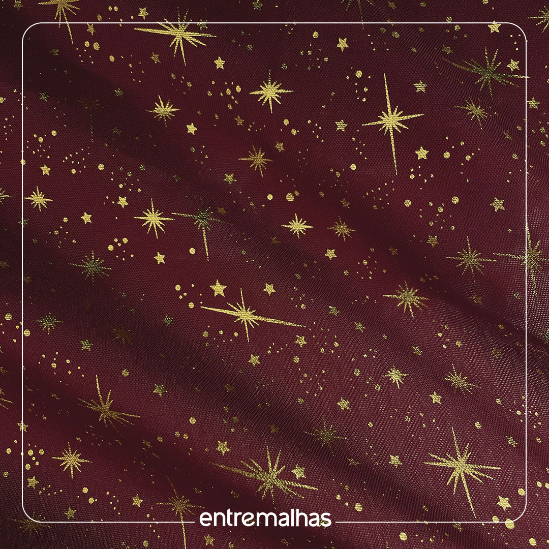 Tecido Natal Glitter - Marsala Ref.:860093