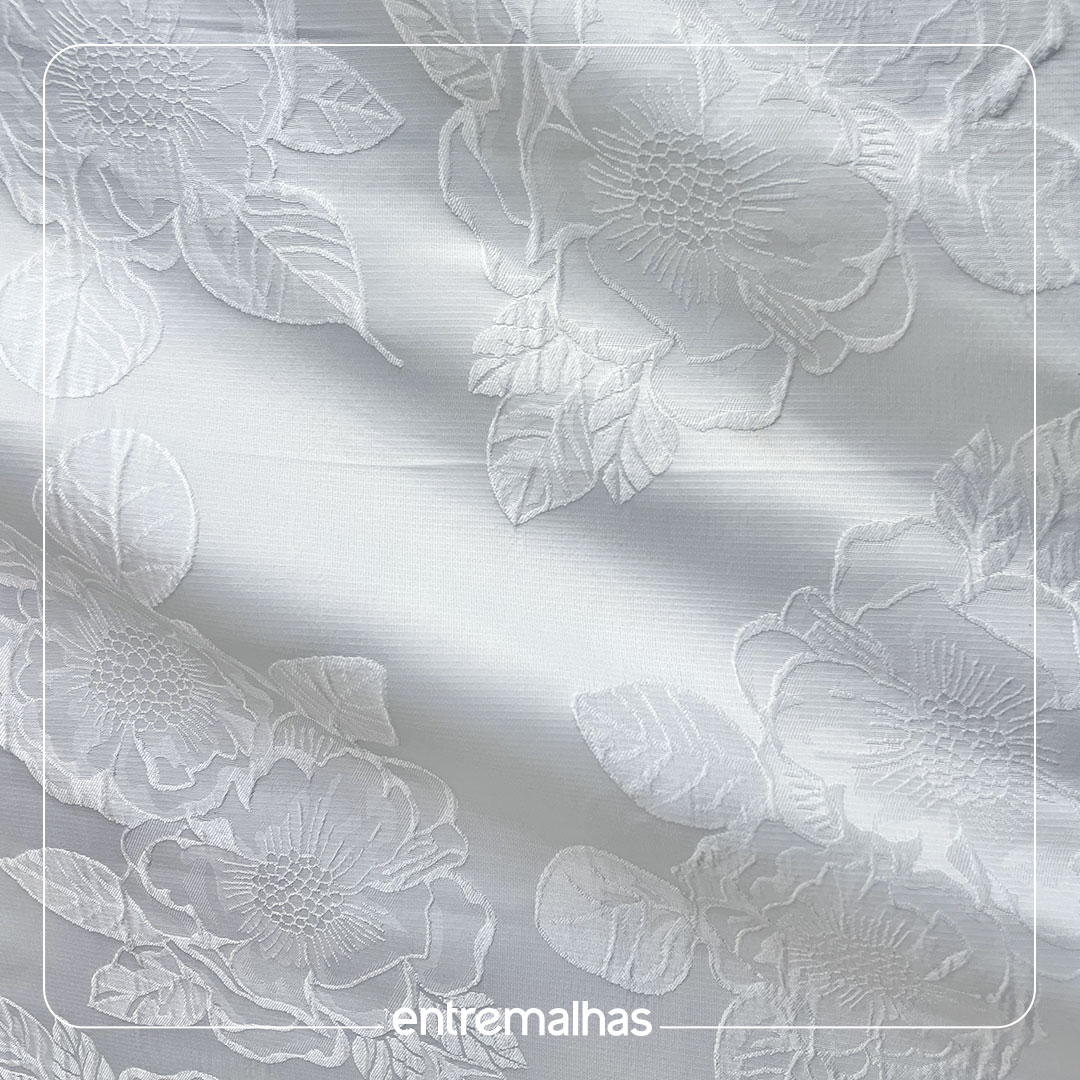 Tecido Jacquard Italiano - Branco Ref.:860109
