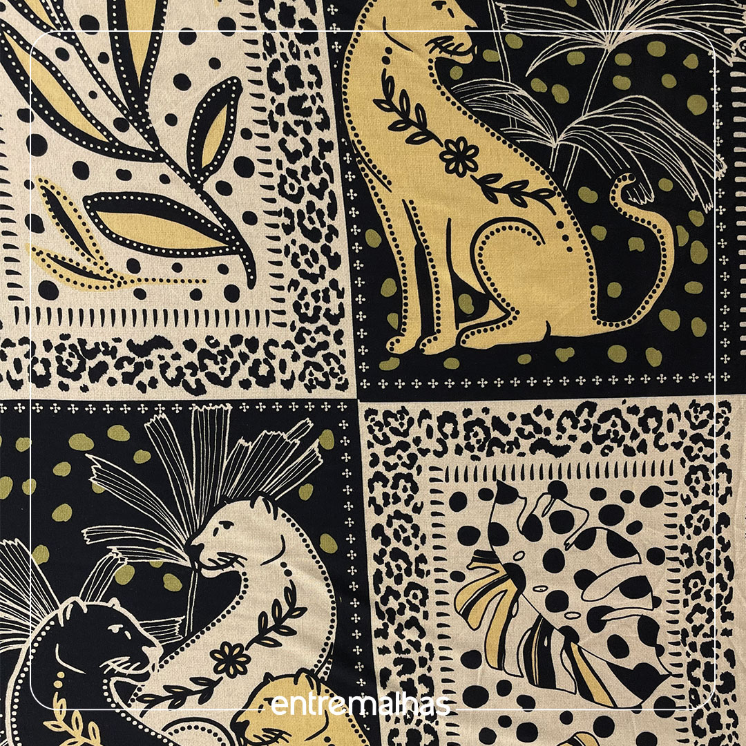 Tecido Viscose Estampada Farme  Ref.: 860114
