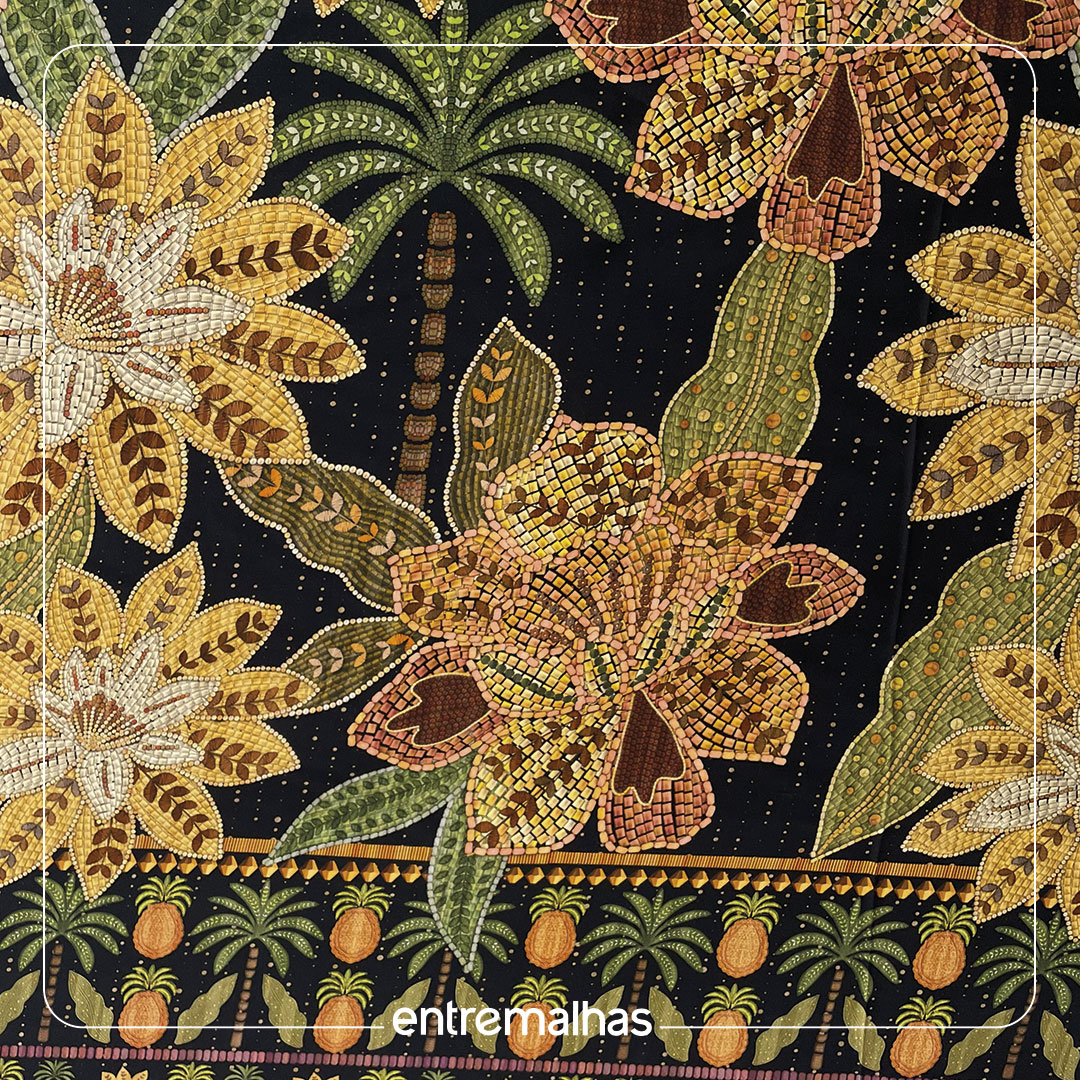 Tecido Viscose Estampada Farme  Ref.: 860114
