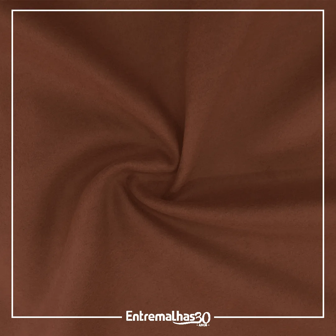 Tecido Lã Batida Velour Marrom, foto 1 de 2