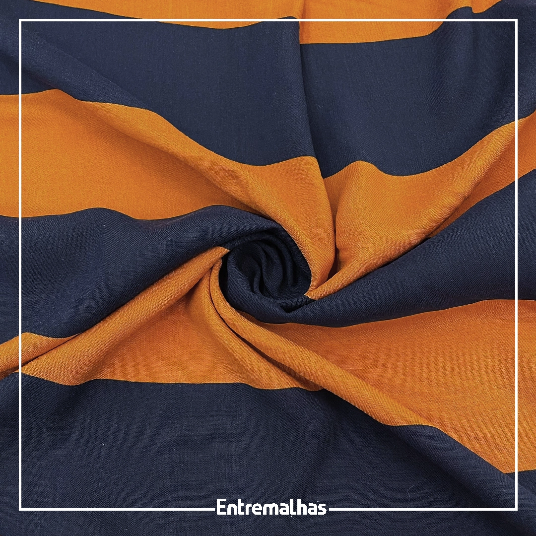Tecido Viscose Estampa Digital Múltiplas Cores, Listrado