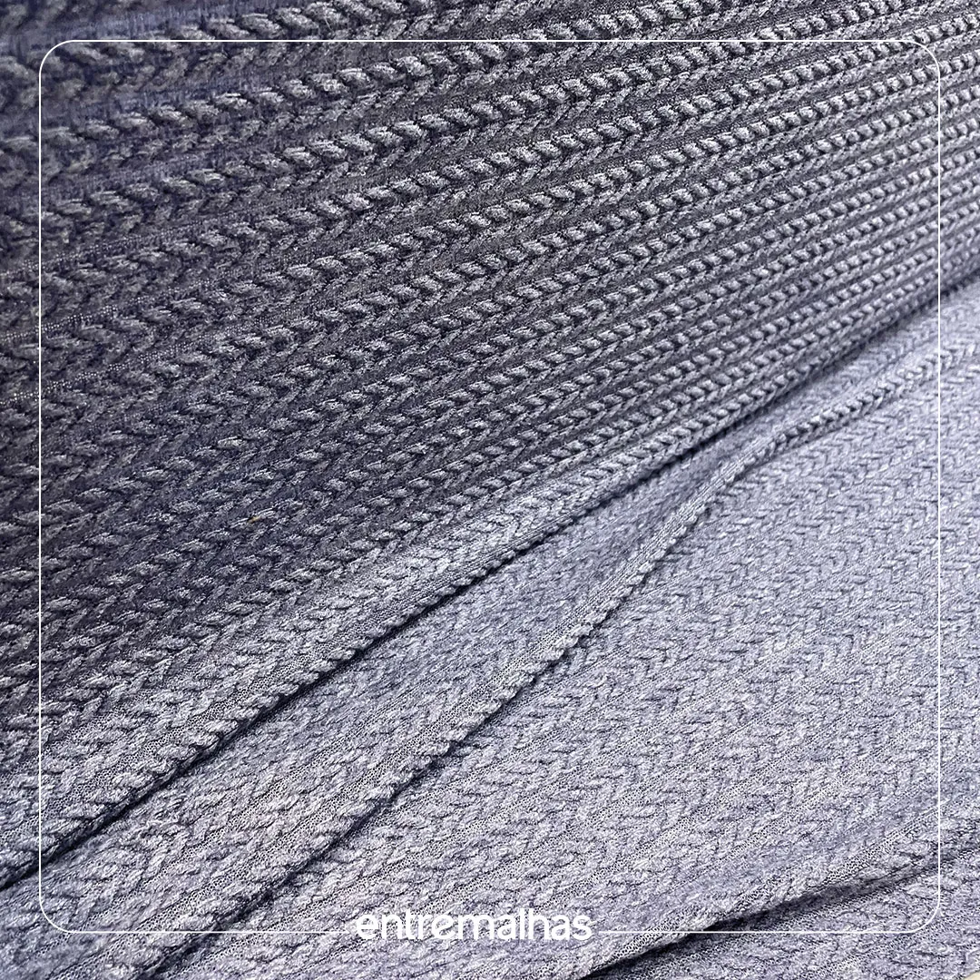 Malha Tricot Canela Azul