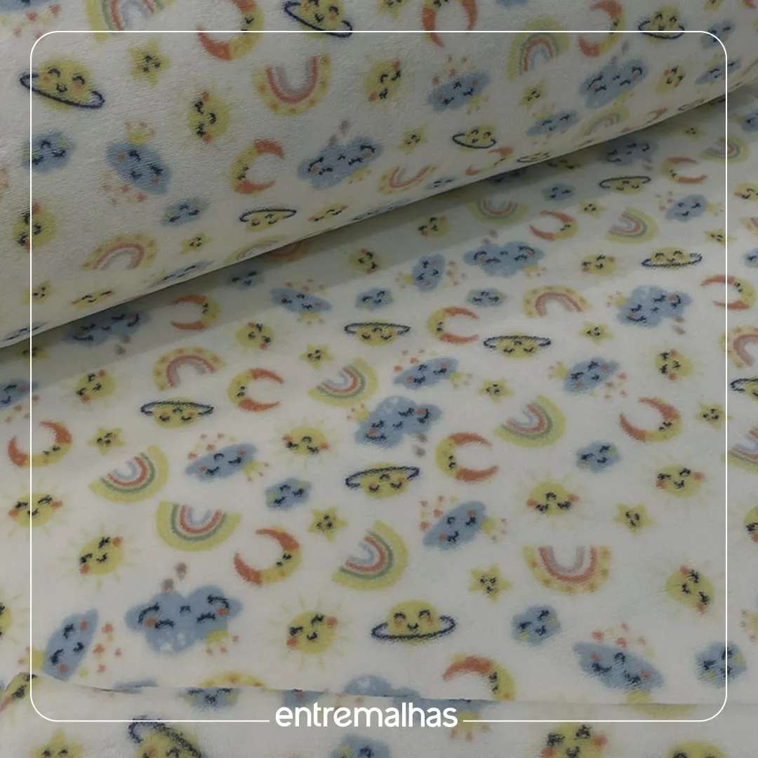Malha Fleece - Estampado, foto 1 de 2
