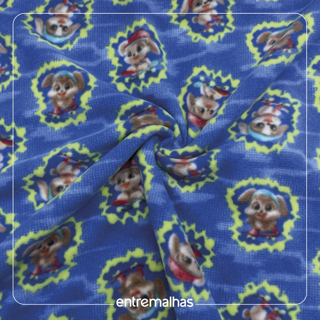 Tecido Soft Microsoft Estampado Múltiplas Cores, Infantil