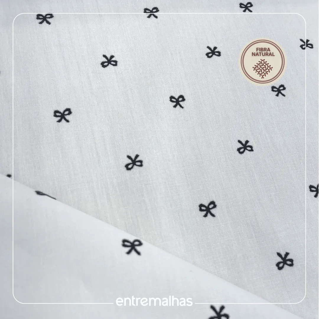 Tecido Cotton Tie Branco, foto 1 de 3