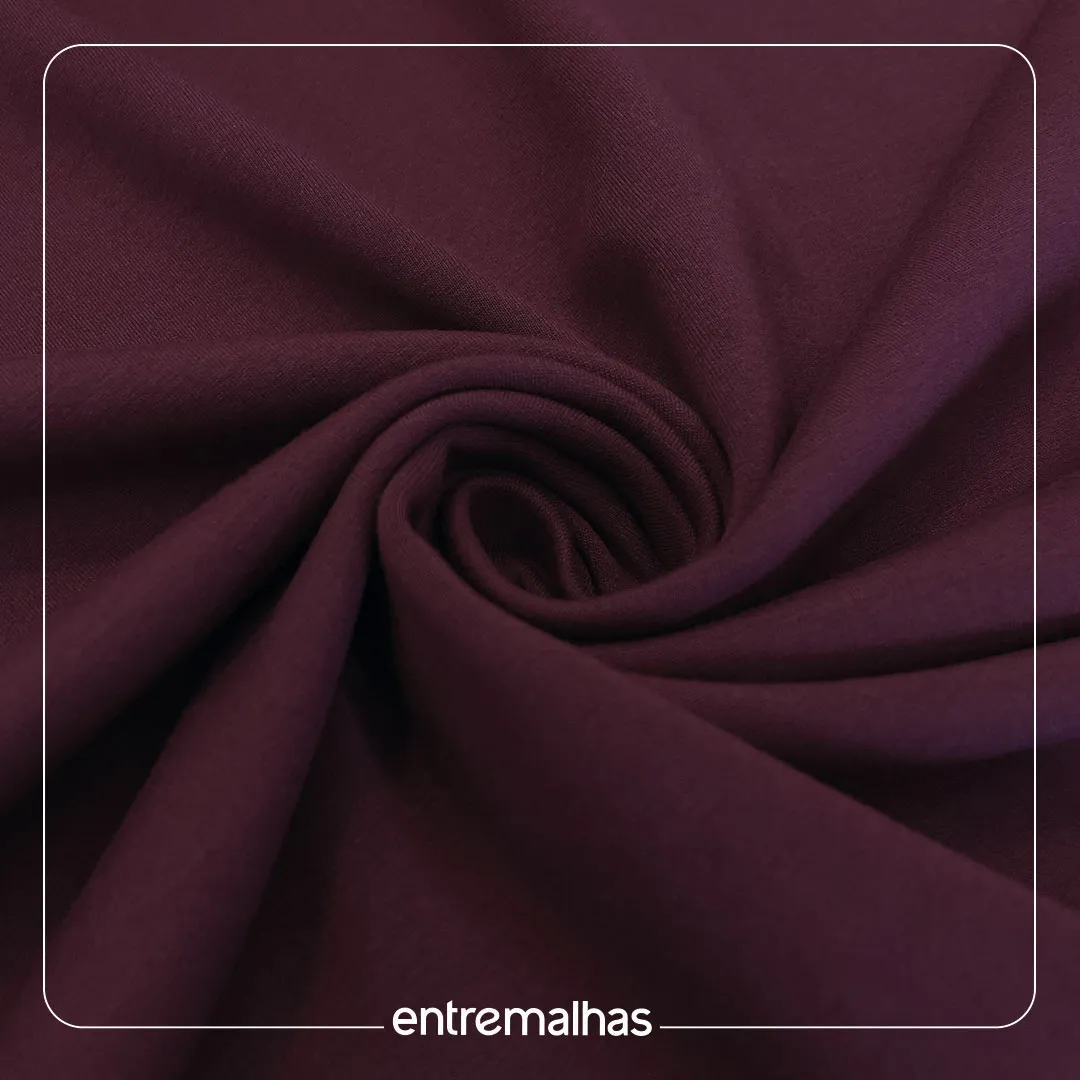 Malha Fleece Modal Premium Bordô