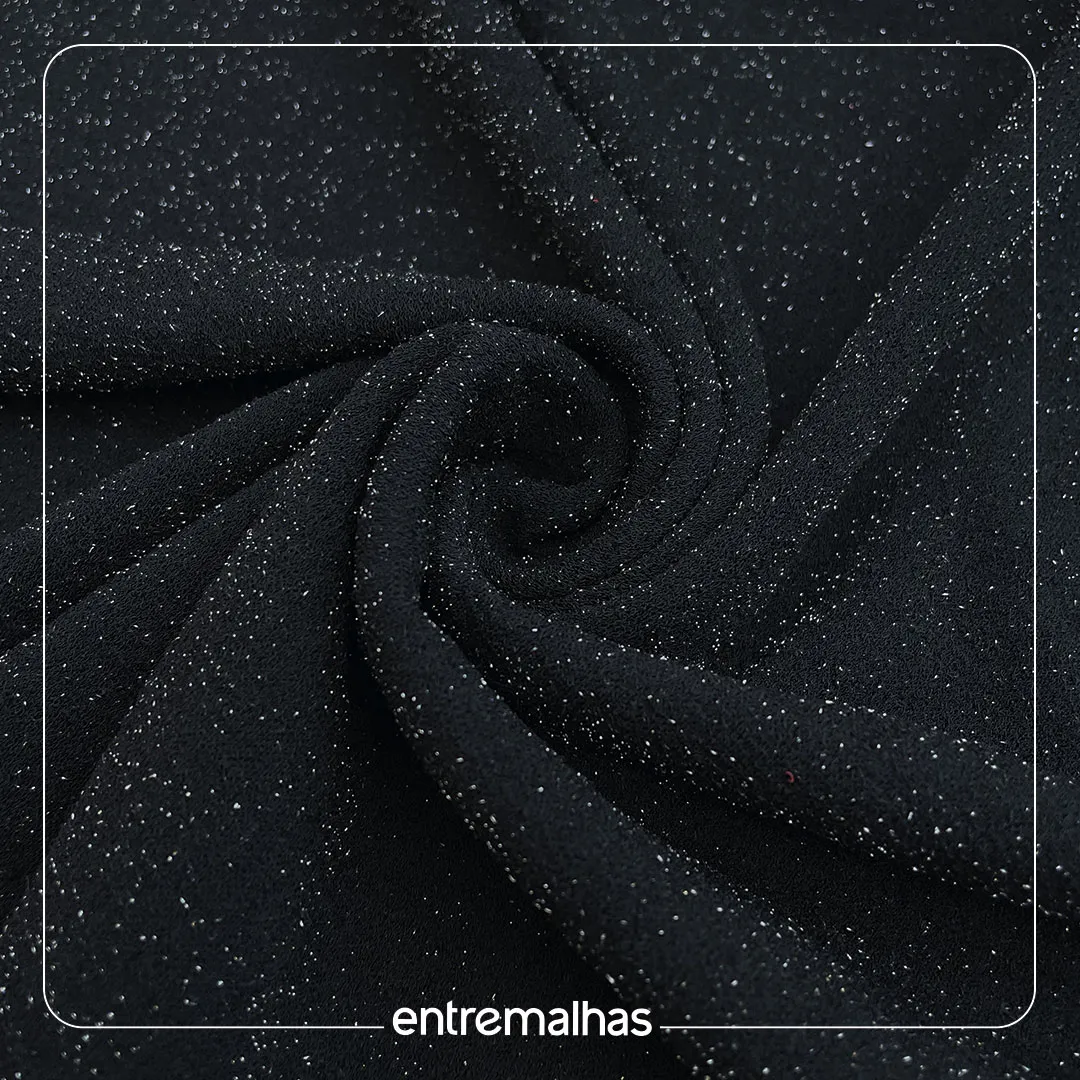 Malha lurex – Preto